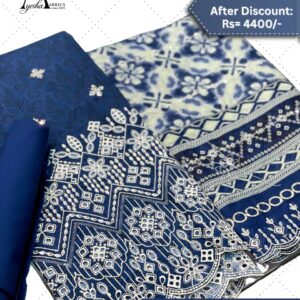 unstitched 3pc digital printed lawn