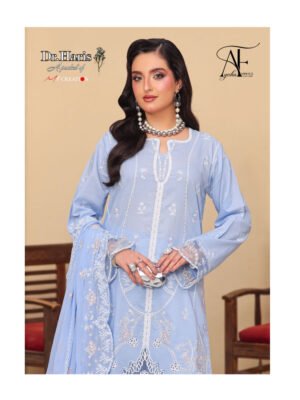tradition fancy embroidered lawn by dr haris