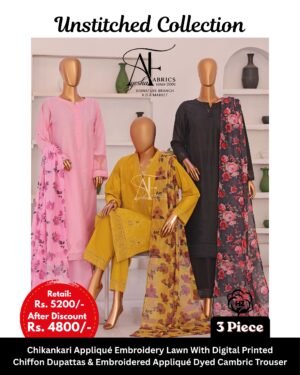floral vibes appliquekari embroidered collection